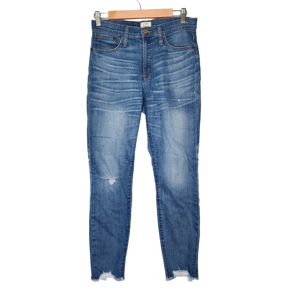 J. Crew 9" High‎ Rise Toothpick Skinny Jeans Neil Wash 28